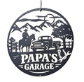 Papa's Garage Steel Sign – Western Theme - 18"